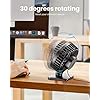 Gaiatop Small Desk Fan, 4.5 Inch Portable 3 Speeds Wind Desktop Table Cooling Fan in Single Button, Adjustment Mini Personal Fan for Home Desktop Office Car Outdoor, Black (Not Battery) - Image 4