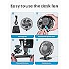 Gaiatop Small Desk Fan, 4.5 Inch Portable 3 Speeds Wind Desktop Table Cooling Fan in Single Button, Adjustment Mini Personal Fan for Home Desktop Office Car Outdoor, Black (Not Battery) - Image 5