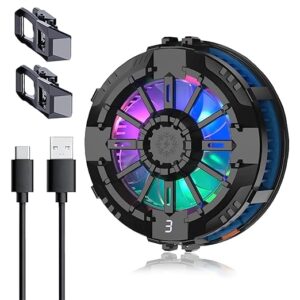 Mobile Cooling Pad Mobile Cooler Gaming Fan for Instant Cooling Advanced Refrigeration Chip and LED Temperature Display Compatible for Android and iPhones