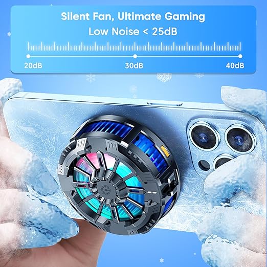 Mobile Cooling Pad Mobile Cooler Gaming Fan for Instant Cooling Advanced Refrigeration Chip and LED Temperature Display Compatible for Android and iPhones - Image 4